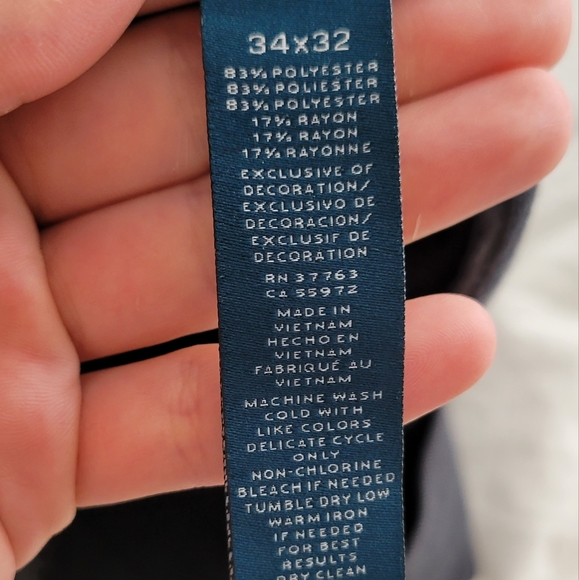 Perry Ellis Men's Flat Front Slim Fit Pant - Picture 3 of 4